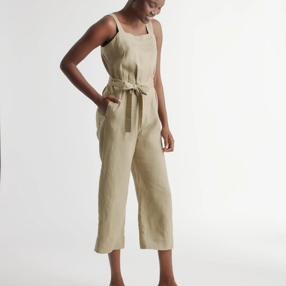 100% Linen Quince Jumpsuit - Picture 3 of 5
